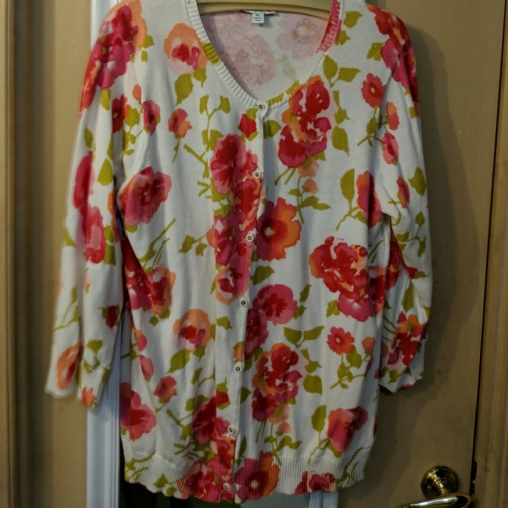 Floral Isaac Mizrahi cardigan